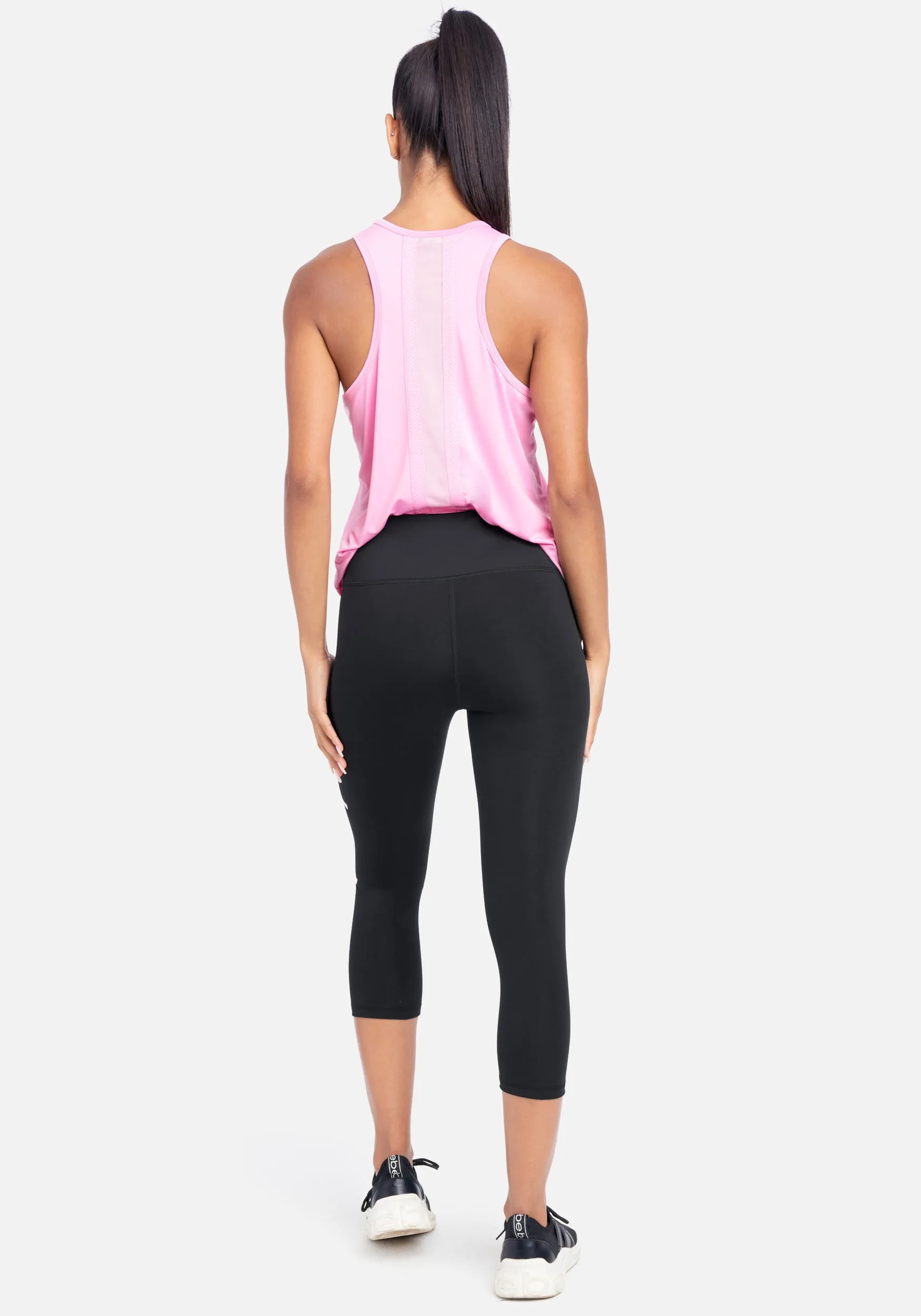 Bebe Sport Womens Stylish Tie-Dye Capri with Logo Design