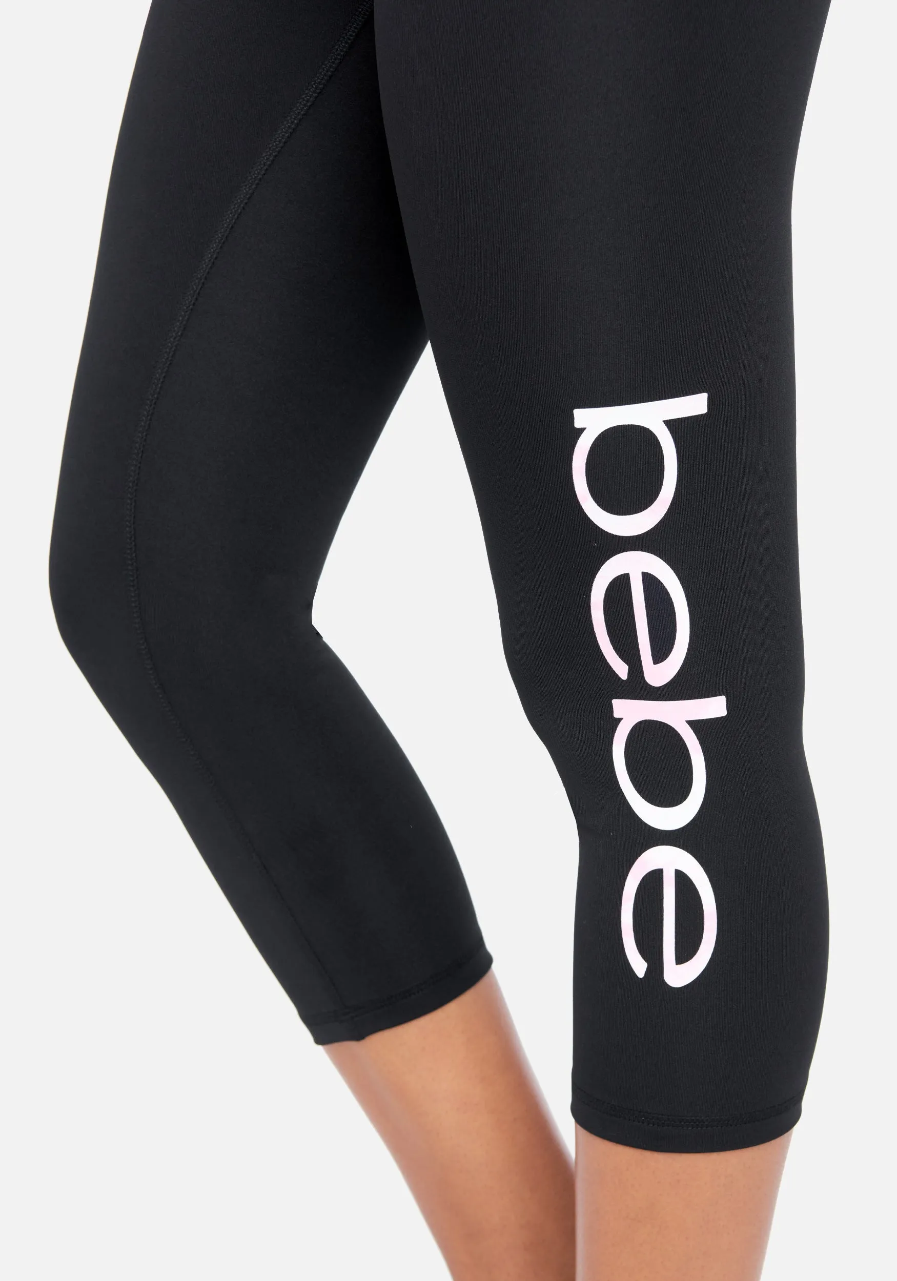 Bebe Sport Womens Stylish Tie-Dye Capri with Logo Design