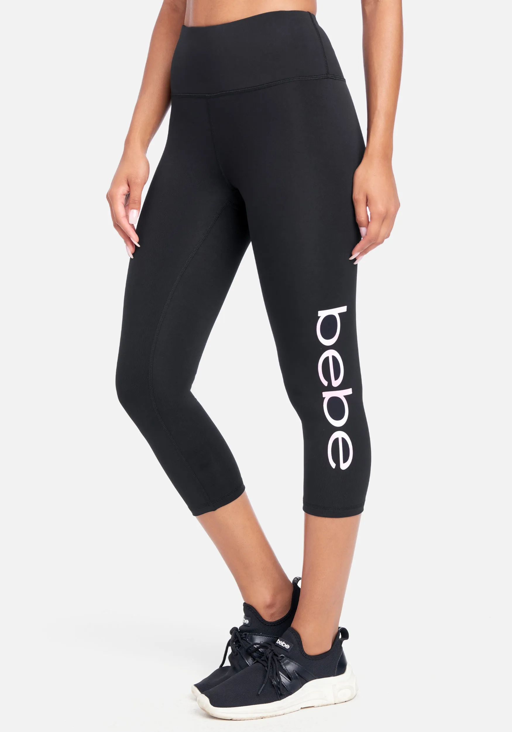 Bebe Sport Womens Stylish Tie-Dye Capri with Logo Design