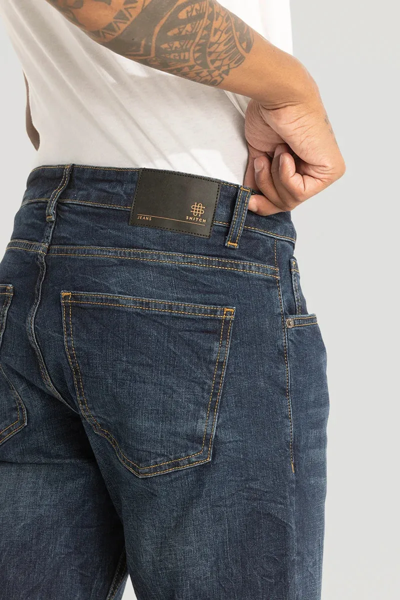Classic Blue Bootcut Denim Jeans for Casual Wear