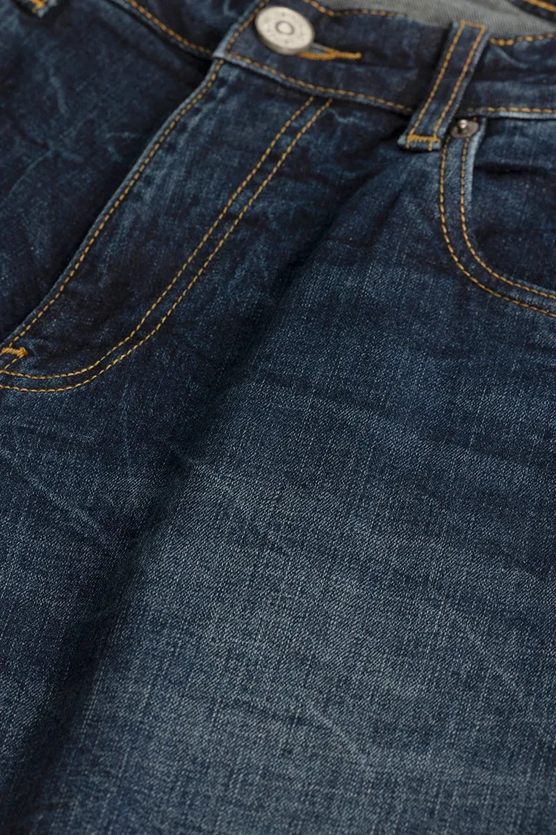 Classic Blue Bootcut Denim Jeans for Casual Wear