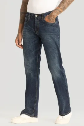 Classic Blue Bootcut Denim Jeans for Casual Wear
