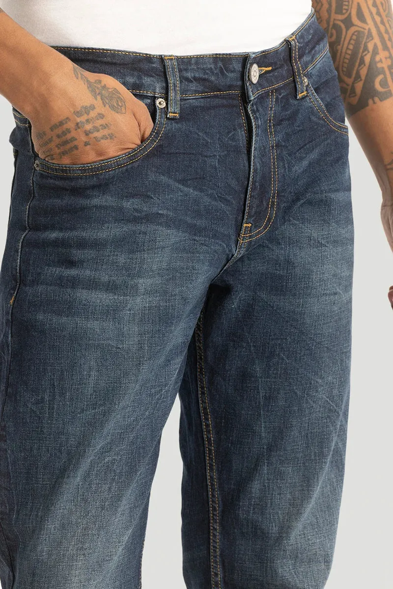 Classic Blue Bootcut Denim Jeans for Casual Wear