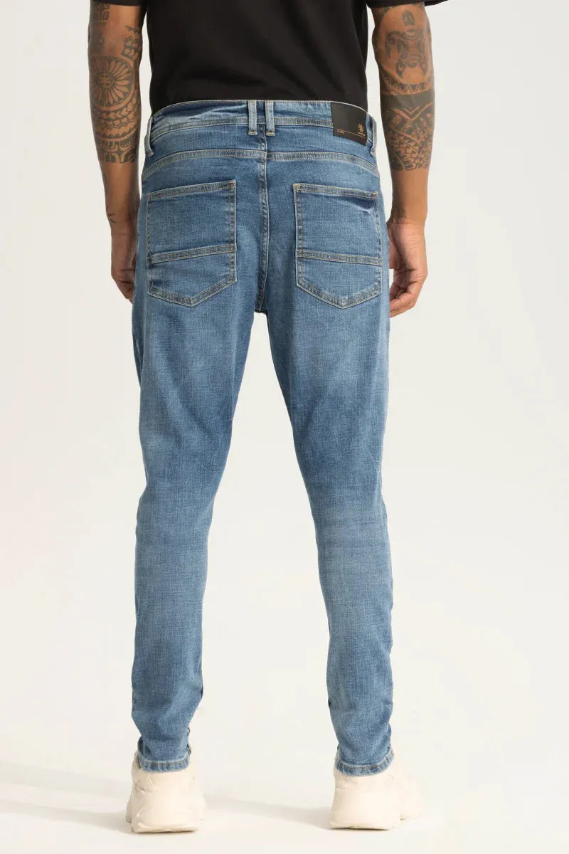Stylish Blue Distressed Skinny Fit Jeans for a Trendy Casual Look