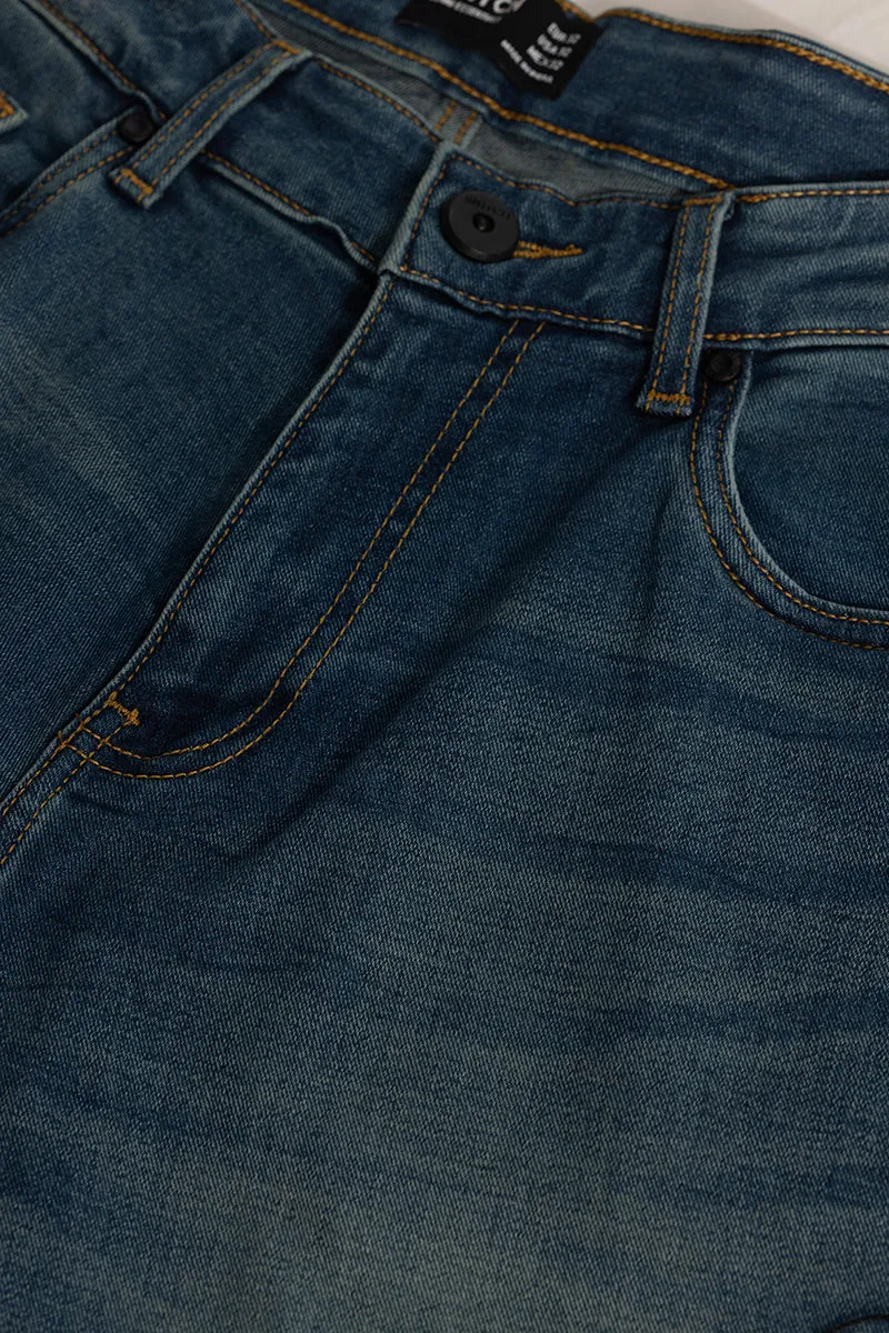 Stylish Blue Bootcut Plain Jeans