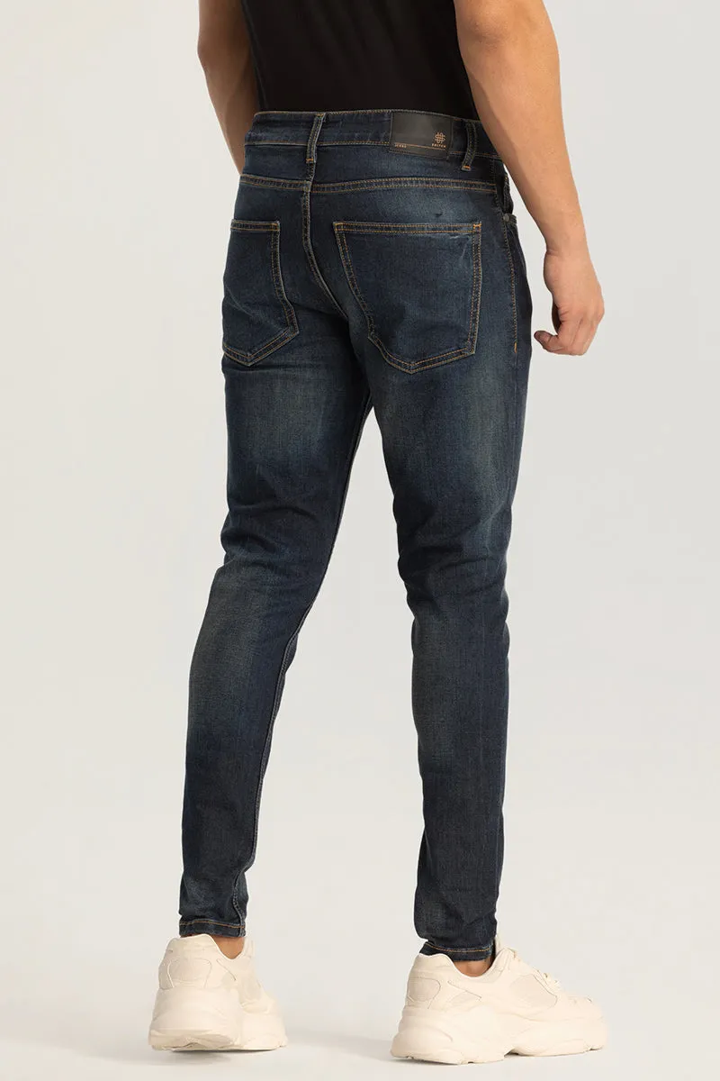 Skinny Fit Plain Blue Jeans