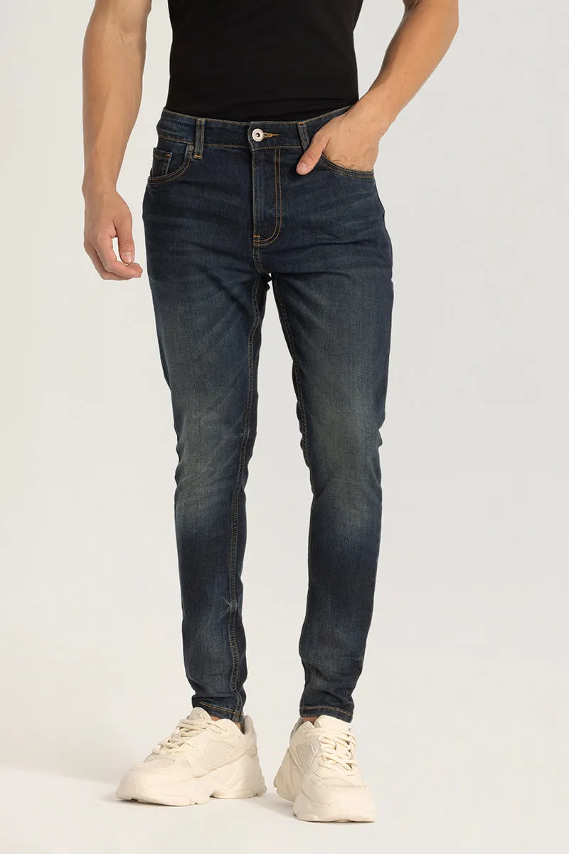 Skinny Fit Plain Blue Jeans
