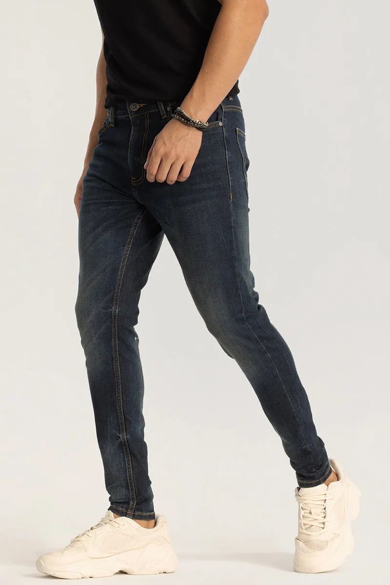 Skinny Fit Plain Blue Jeans