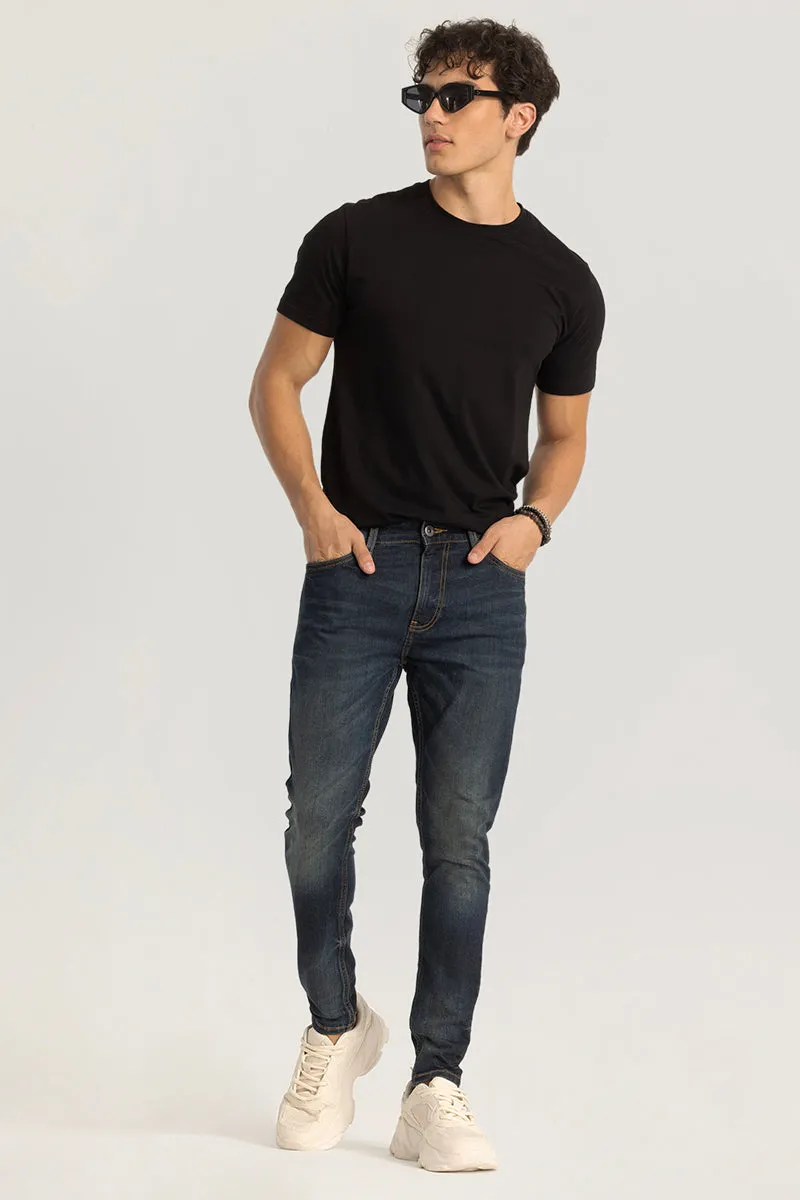 Skinny Fit Plain Blue Jeans