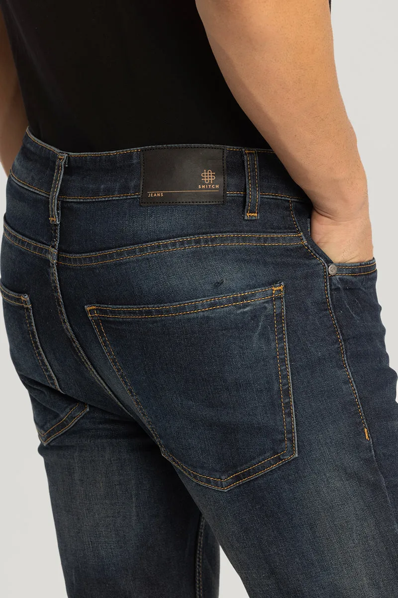 Skinny Fit Plain Blue Jeans
