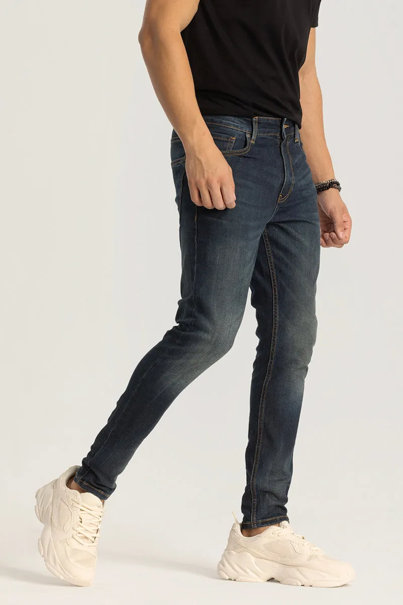 Skinny Fit Plain Blue Jeans