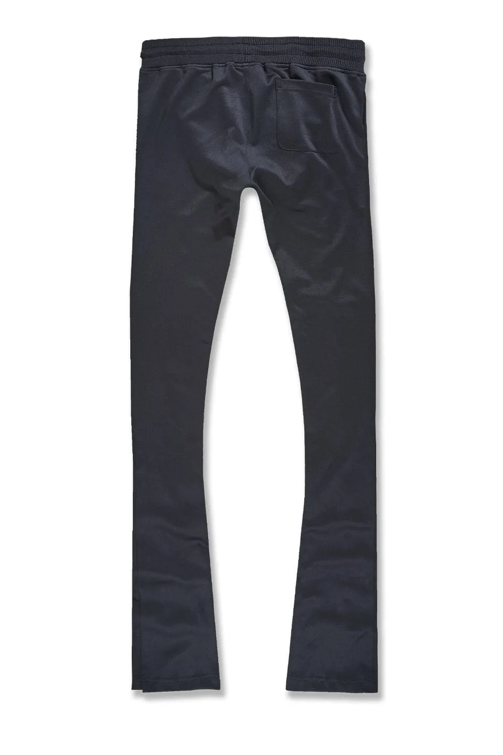 Black Calabria Stacked Track Pants for Men - Premium Quality & Stylish Design