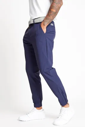 Navy Ace Dynamic Stretch Golf Trousers with Cropped Design