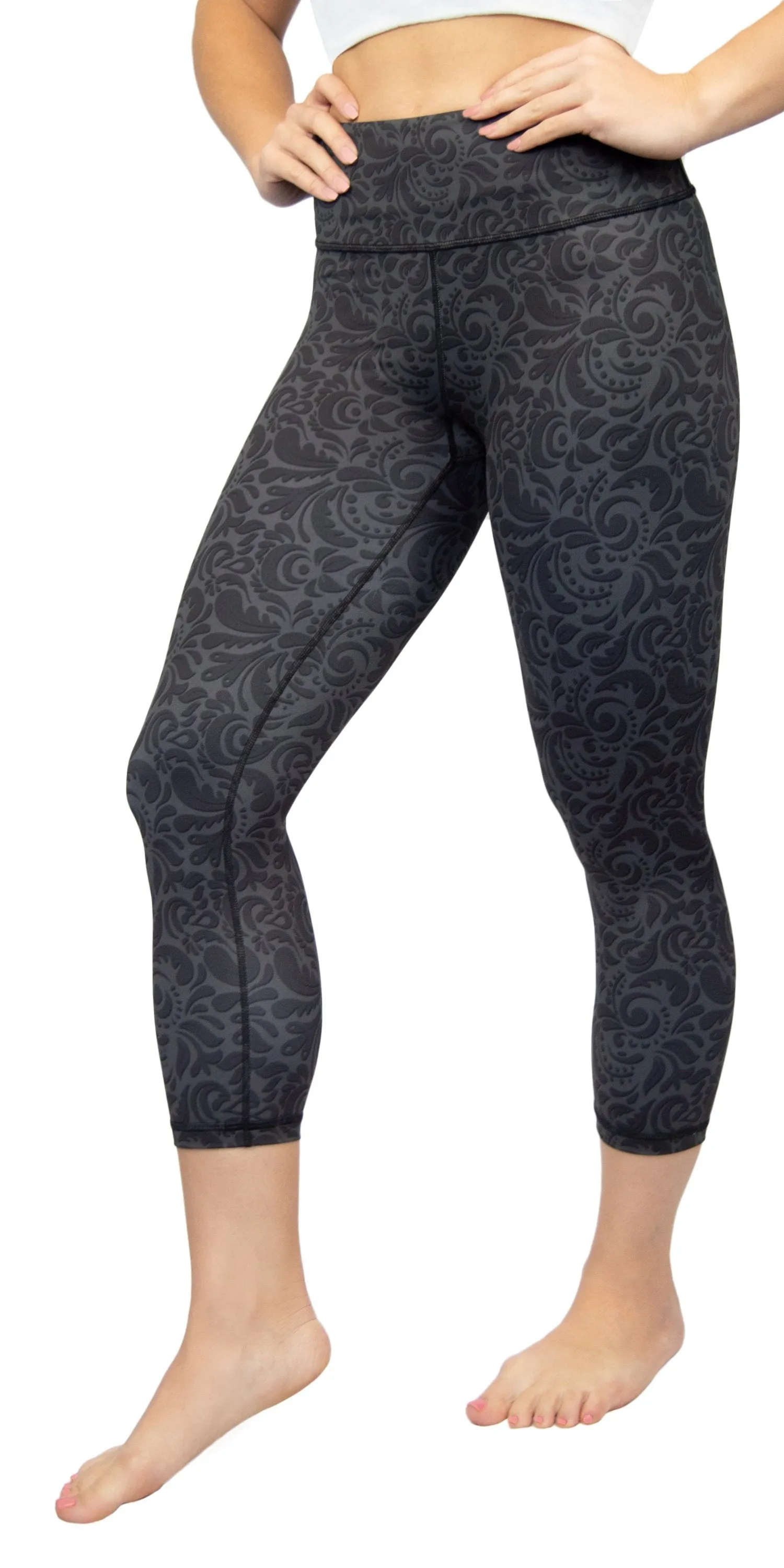 Elegant Damask Pattern Night Leggings for Ultimate Comfort and Style