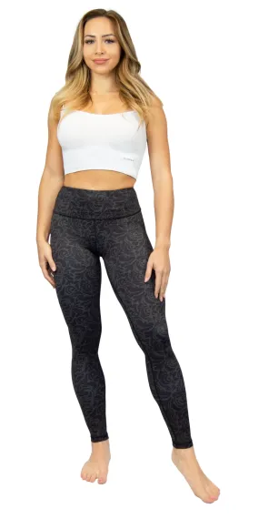 Elegant Damask Pattern Night Leggings for Ultimate Comfort and Style