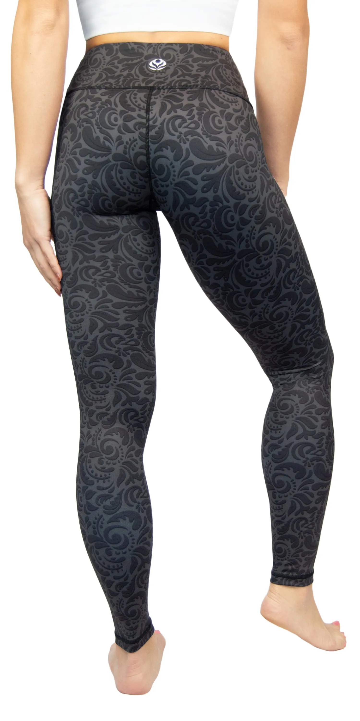 Elegant Damask Pattern Night Leggings for Ultimate Comfort and Style
