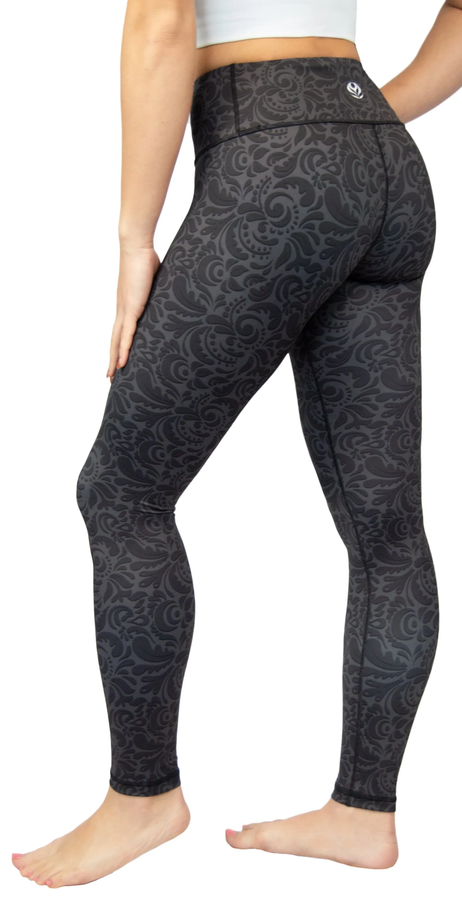 Elegant Damask Pattern Night Leggings for Ultimate Comfort and Style