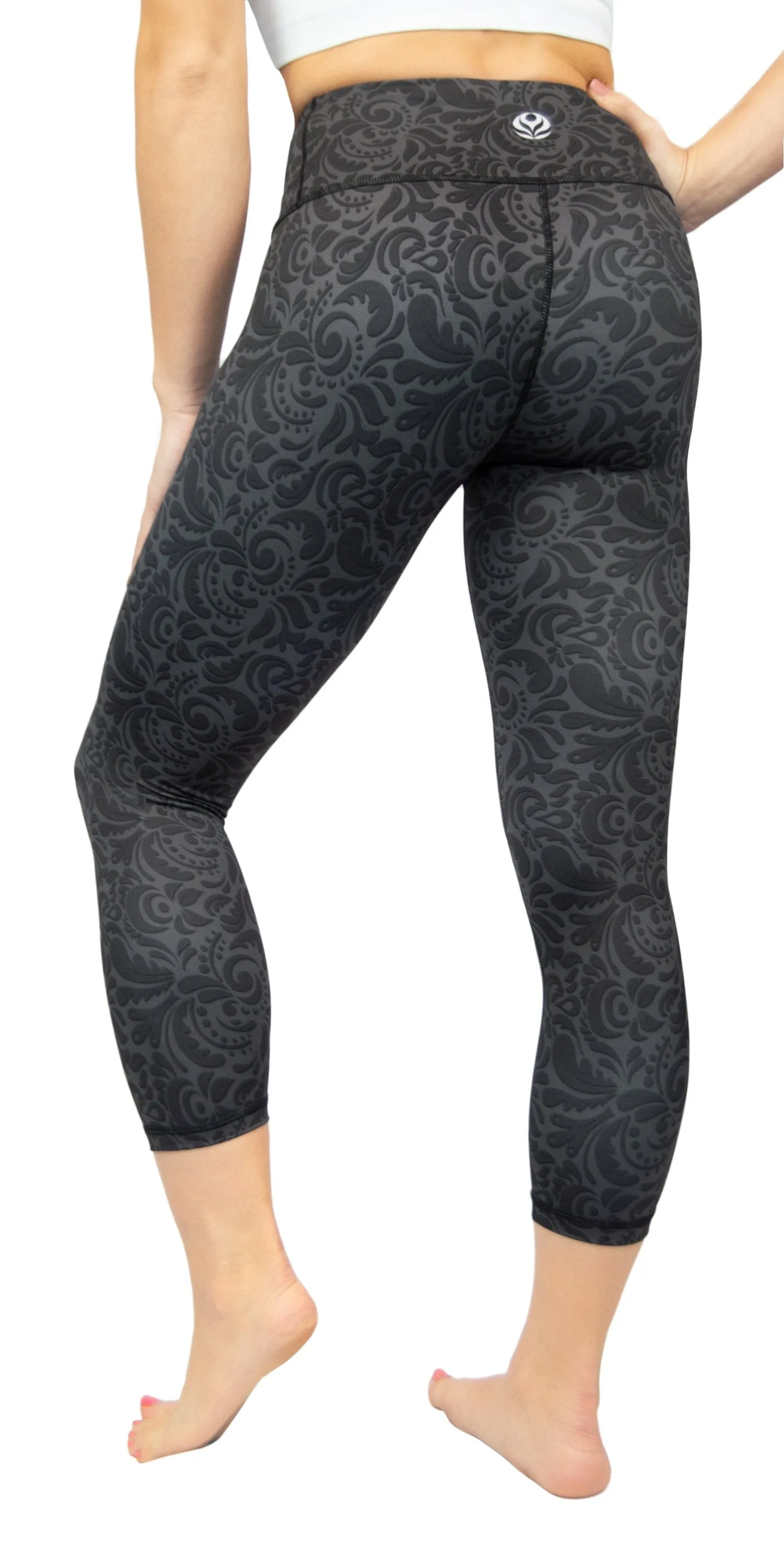 Elegant Damask Pattern Night Leggings for Ultimate Comfort and Style