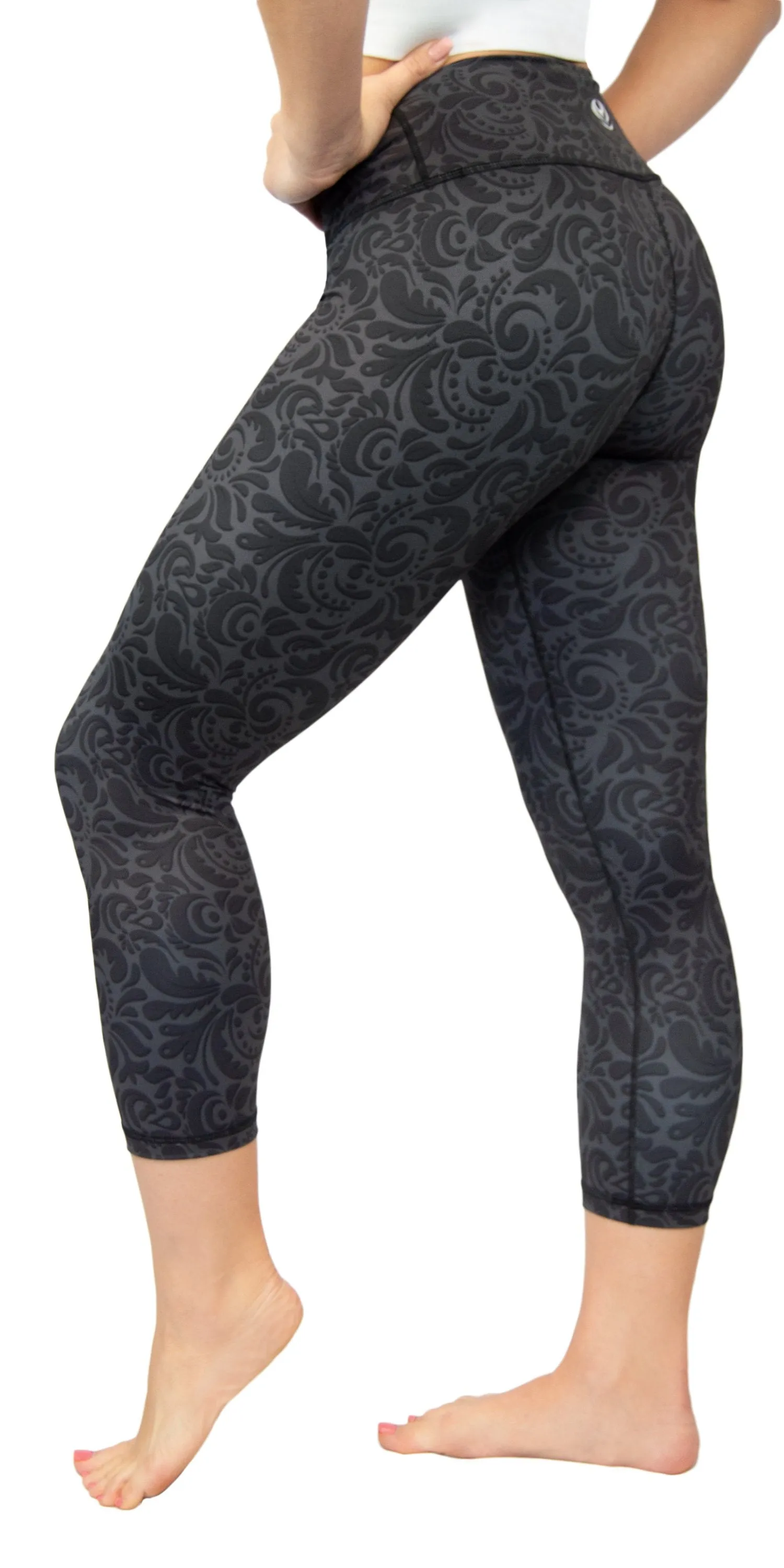 Elegant Damask Pattern Night Leggings for Ultimate Comfort and Style