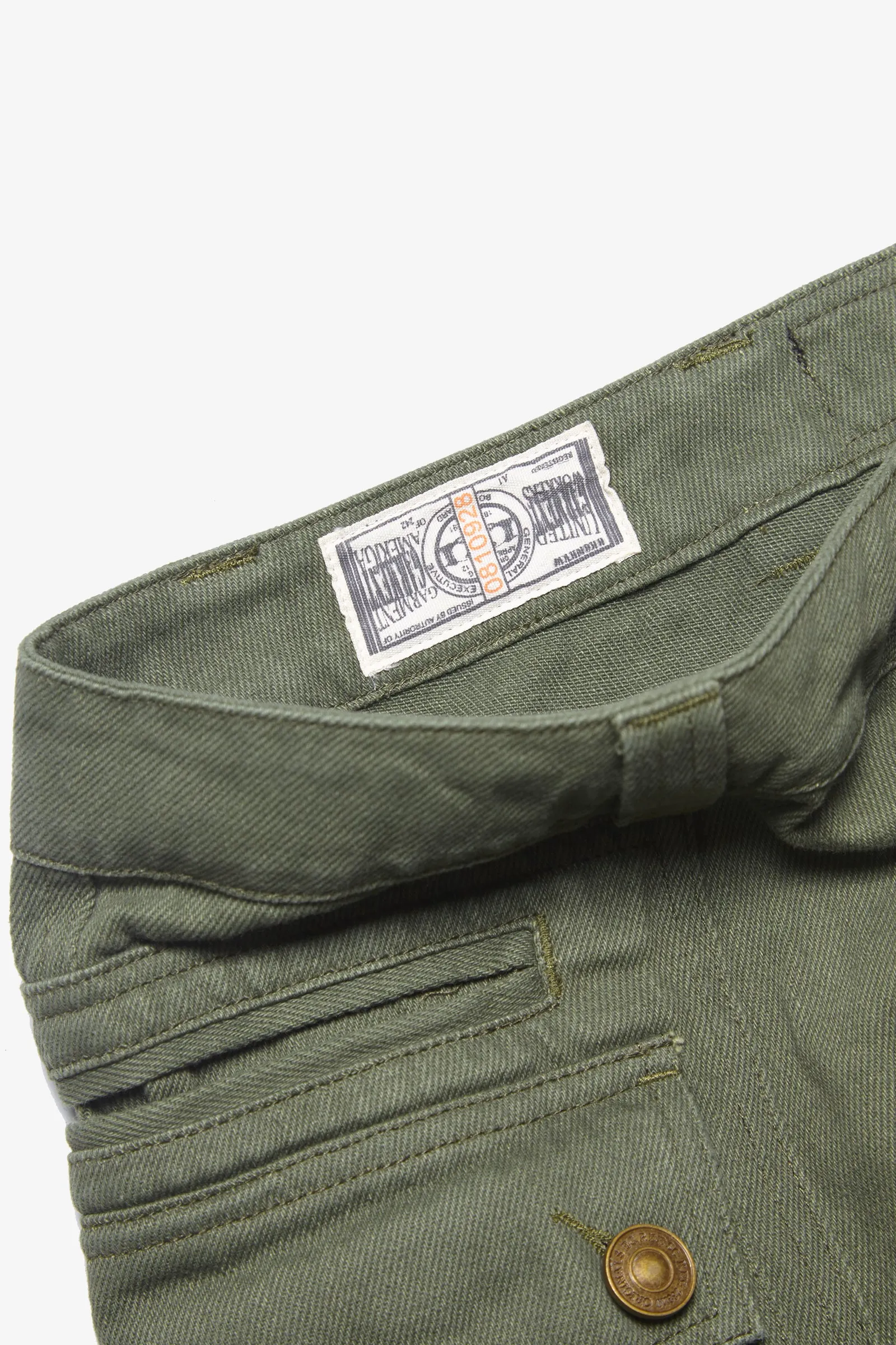 Premium Deadstock P44 Pants in Olive Green - Classic Military Style Trousers