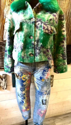 Jeans bunt bedruckt