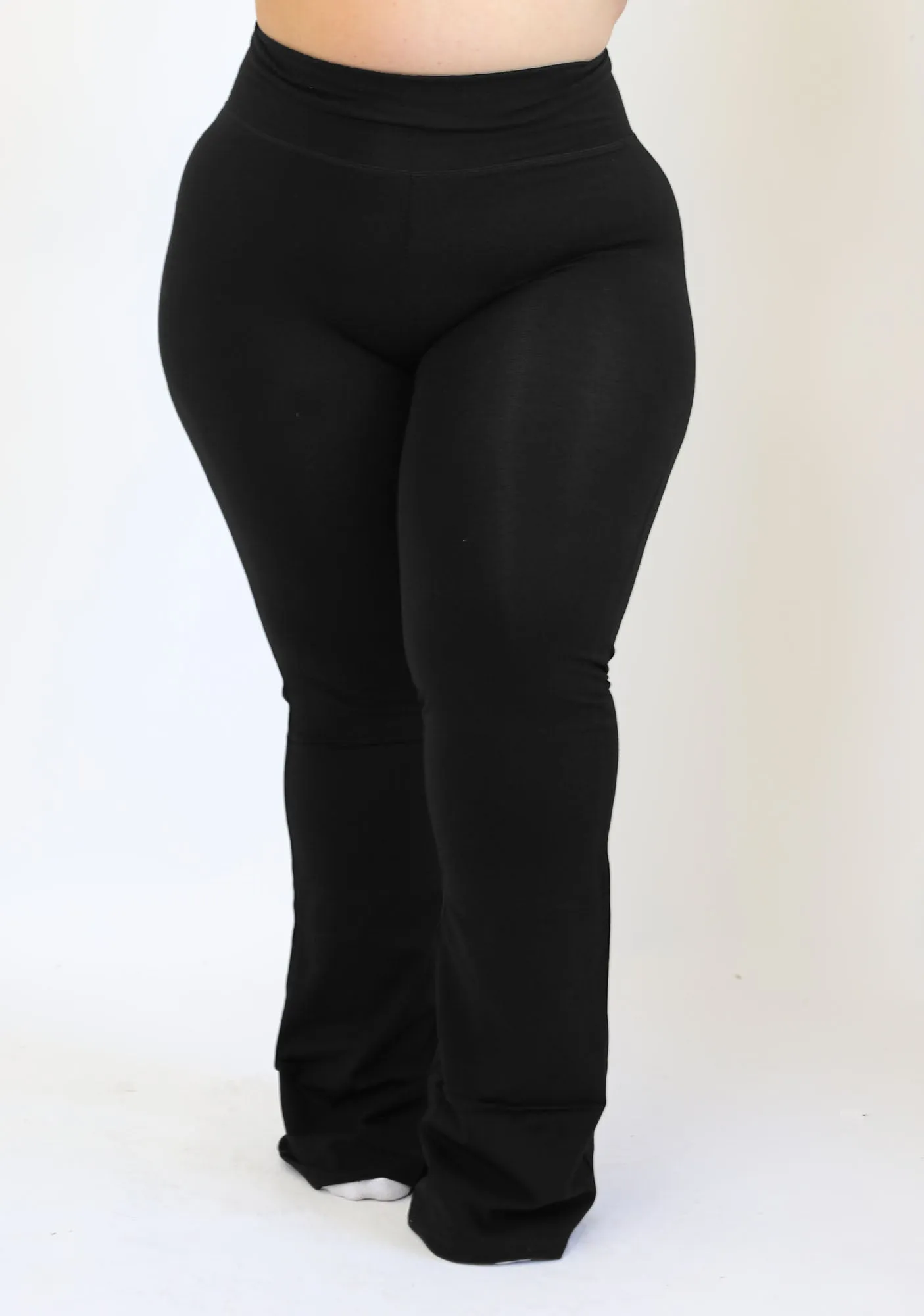 Stylish High-Waist Simple Flare Pants for Women