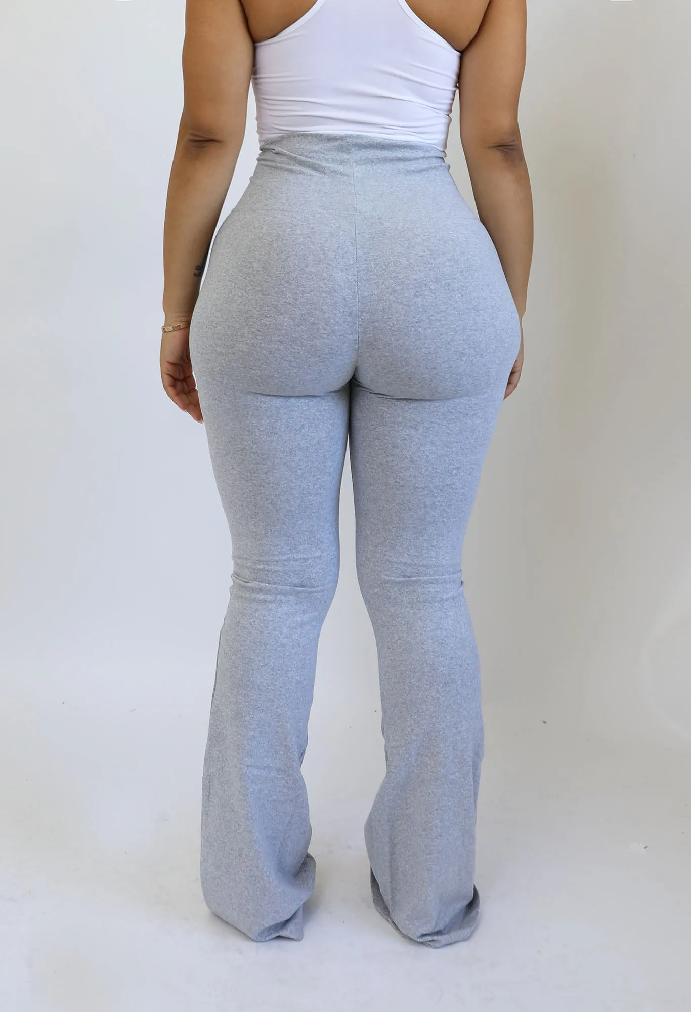 Stylish High-Waist Simple Flare Pants for Women