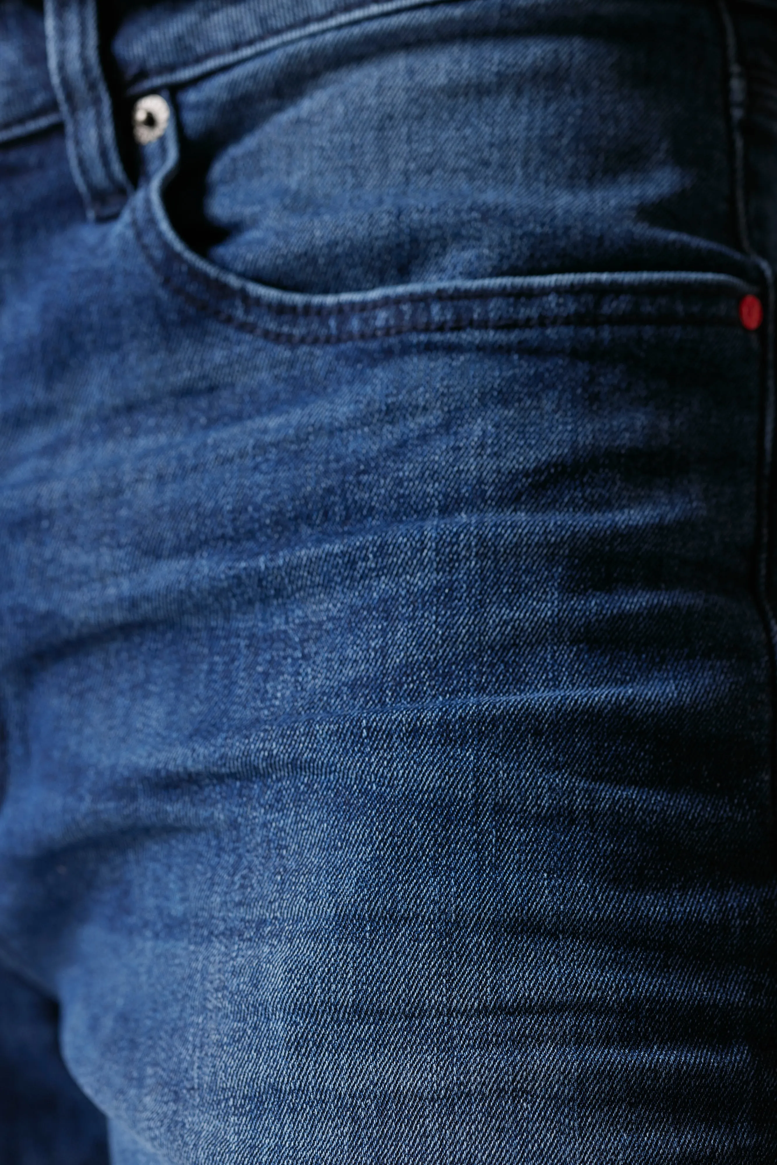 Optimized Title: Sustainable Blue Black Slim Tapered Jeans for Men - Eco-Friendly Fashion