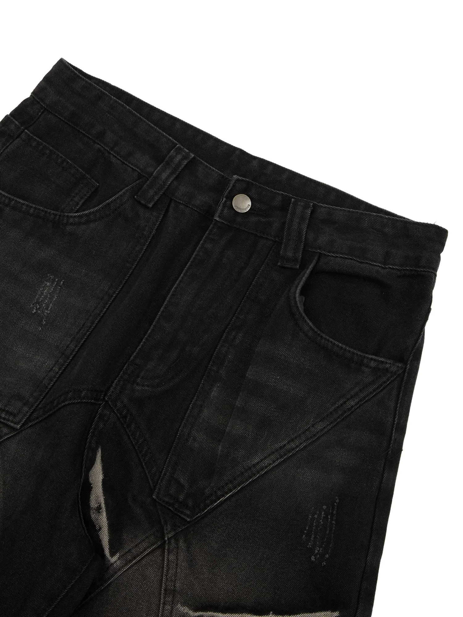 Thesupermade Deconstructed Design Wash Jeans - 2248