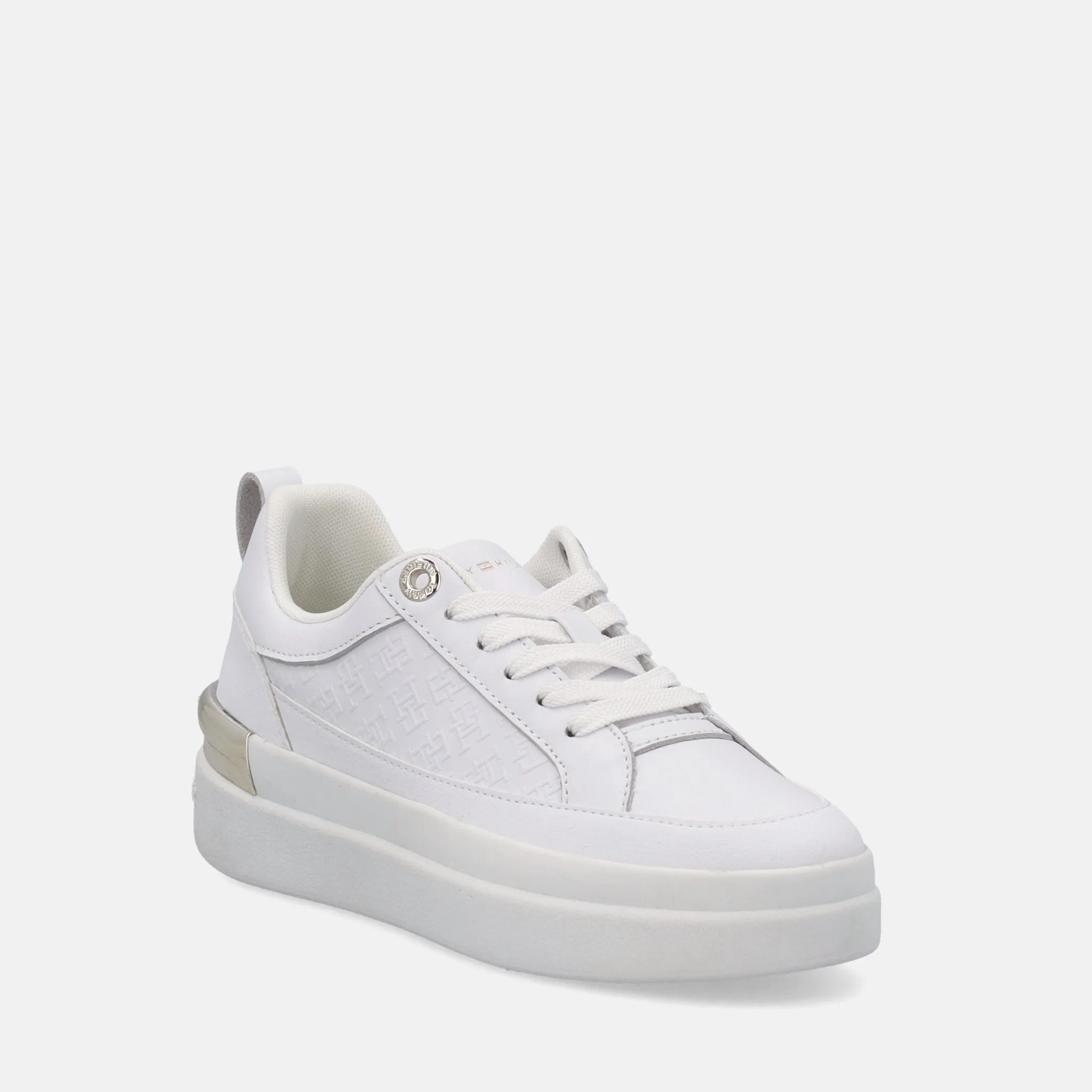 Certainly! Heres an optimized title for your e-commerce product:

Tommy Hilfiger Lux Court Monogram Sneakers – Stylish Designer Casual Shoes