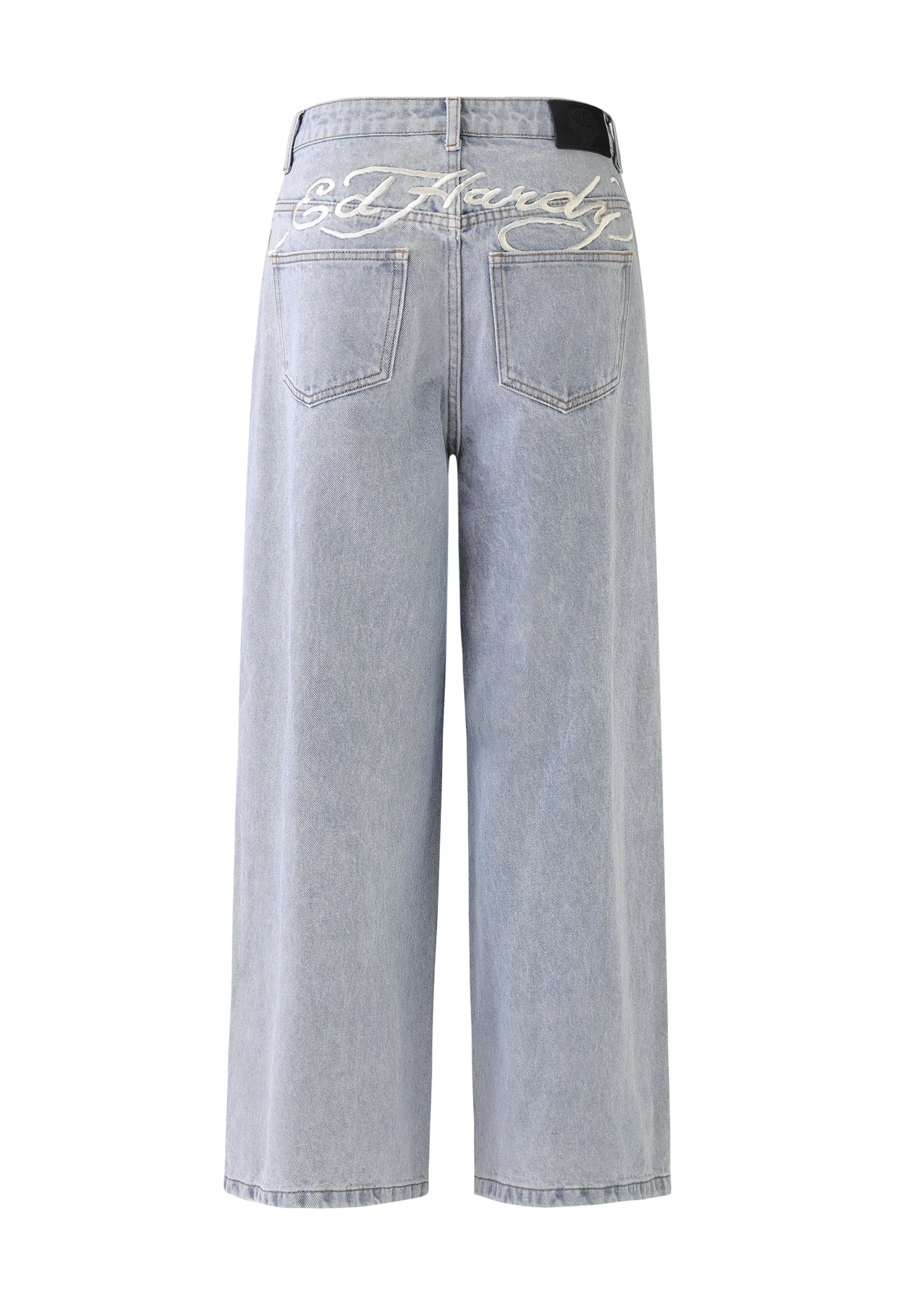 Antique Butterfly Womens Mid-Blue Extra Denim Jeans Trousers